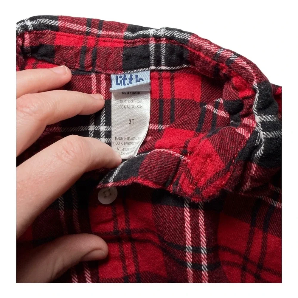 Carter's Wonder Nation Kids 3T Flannel Plaid Button Down Shirt Bundle Multicolor